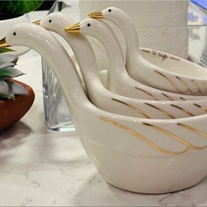 Anthropologie measuring cups gilded geese.  Note